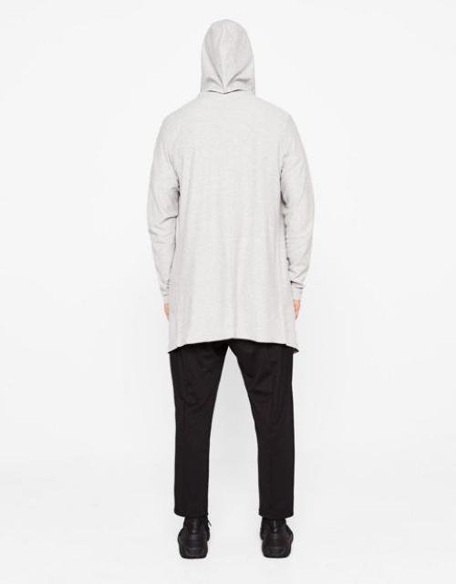 ☆Bershka ベルシュカ フード付き ケープ ロングパーカー/メンズ/XS/グレー☆新品 < ブランド  ☆Bershka ベルシュカ フード付き ケープ ロングパーカー/メンズ/XS/グレー☆新品 < ブランドの