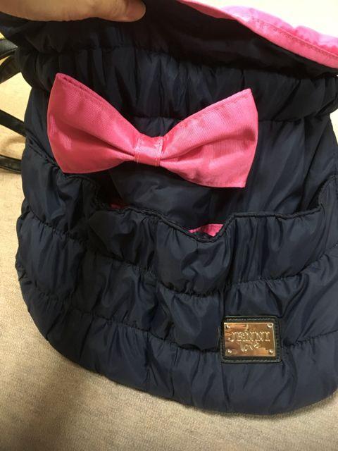 ジェニィlove*ダウン/巾着型リュック*デカリボン*数回使用 < ブランド  ジェニィlove*ダウン/巾着型リュック*デカリボン*数回使用 < ブランドの