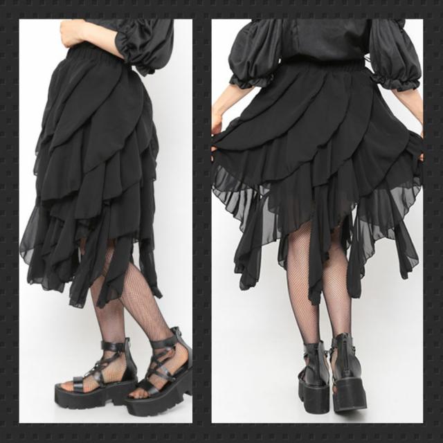 【DrugHoney】シフォン螺旋ミディ丈スカート < 女性ファッション  【DrugHoney】シフォン螺旋ミディ丈スカート < 女性ファッションの