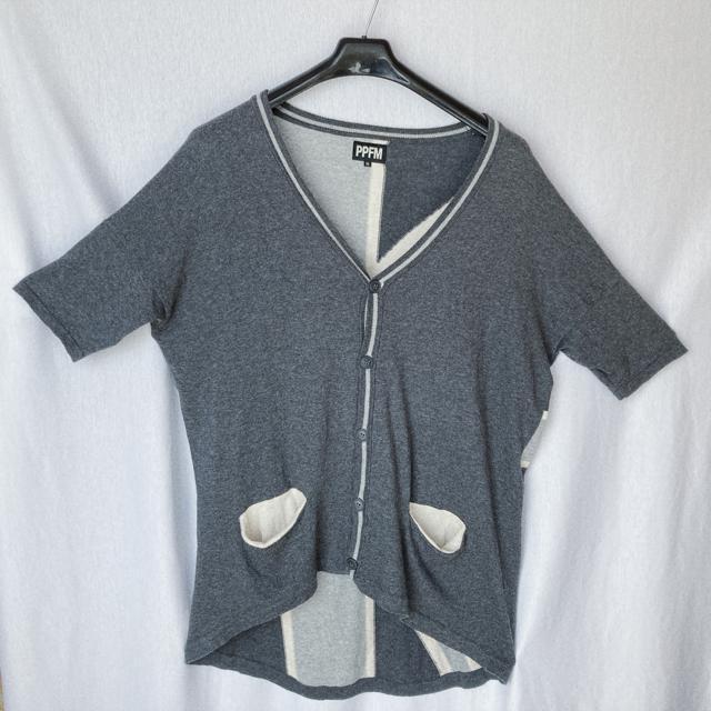φJR PPFM ドルマン 半袖 カーディガン  M ダークグレー N2m < ブランド  φJR PPFM ドルマン 半袖 カーディガン  M ダークグレー N2m  < ブランドの