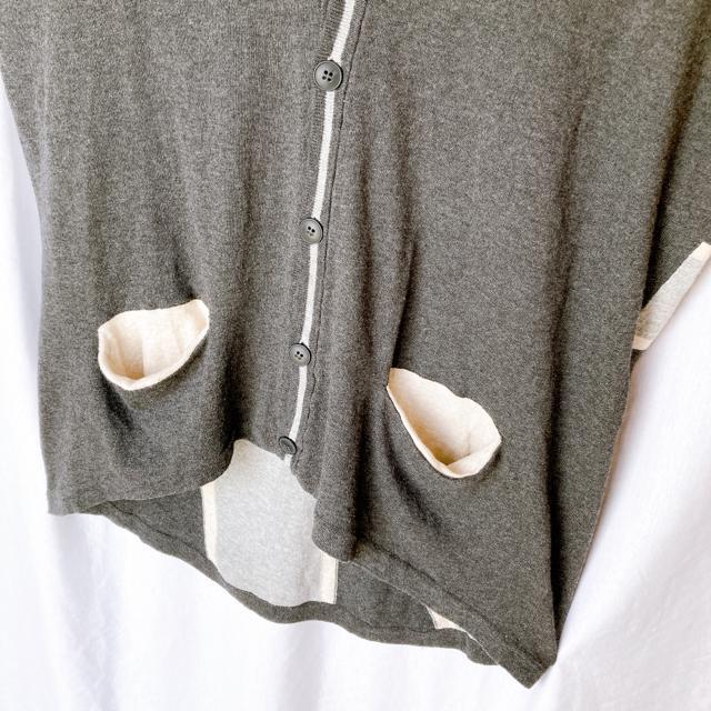 φJR PPFM ドルマン 半袖 カーディガン  M ダークグレー N2m < ブランド  φJR PPFM ドルマン 半袖 カーディガン  M ダークグレー N2m < ブランドの