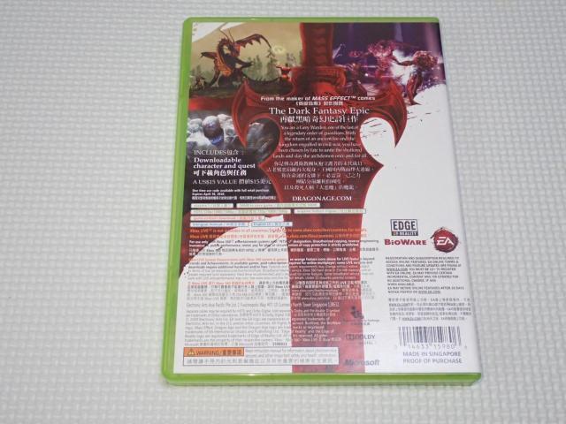 xbox360★DRAGON AGE ORIGINS 海外版 アジア版 < ゲーム本体/ソフト  xbox360★DRAGON AGE ORIGINS 海外版 アジア版 < ゲーム本体/ソフトの