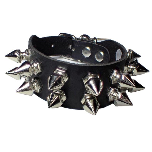 スタッズ 鋲 トゲトゲ 2列 レザーブレスレット ブレスレット アクセサリー バングル リストバンド ロック パンク 黒色 @ < 男性アクセサリー/時計  スタッズ 鋲 トゲトゲ 2列 レザーブレスレット ブレスレット アクセサリー バングル リストバンド ロック パンク 黒色 @  < 男性アクセサリー/時計の