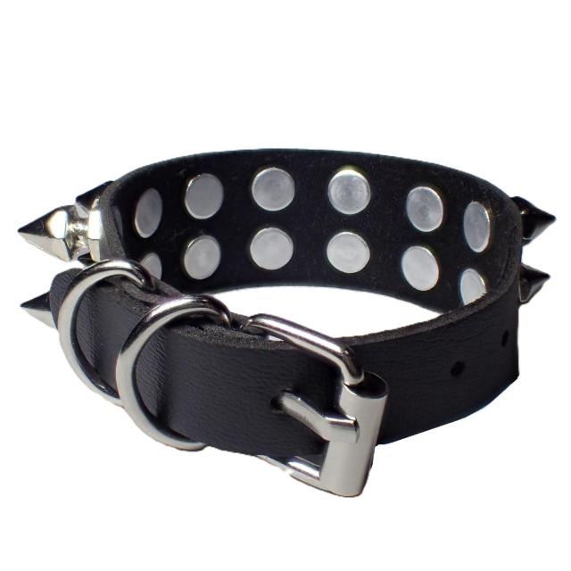 スタッズ 鋲 トゲトゲ 2列 レザーブレスレット ブレスレット アクセサリー バングル リストバンド ロック パンク 黒色 @ < 男性アクセサリー/時計  スタッズ 鋲 トゲトゲ 2列 レザーブレスレット ブレスレット アクセサリー バングル リストバンド ロック パンク 黒色 @ < 男性アクセサリー/時計の