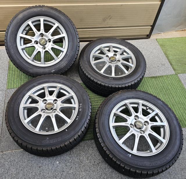 Quant アルミホイール14インチpcd100 4穴 5.5J+48 スタッドレスタイヤ付き4本セツトヨコハマ アイスガード < 自動車/バイク Quant アルミホイール14インチpcd100 4穴 5.5J+48 スタッドレスタイヤ付き4本セツトヨコハマ アイスガード < 自動車/バイク