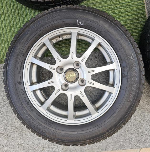 Quant アルミホイール14インチpcd100 4穴 5.5J+48 スタッドレスタイヤ付き4本セツトヨコハマ アイスガード < 自動車/バイク Quant アルミホイール14インチpcd100 4穴 5.5J+48 スタッドレスタイヤ付き4本セツトヨコハマ アイスガード < 自動車/バイク