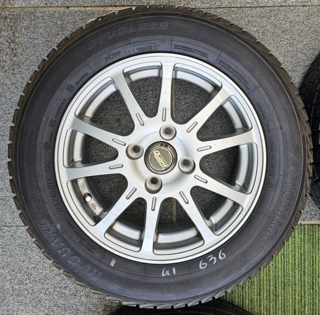 Quant アルミホイール14インチpcd100 4穴 5.5J+48 スタッドレスタイヤ付き4本セツトヨコハマ アイスガード < 自動車/バイク Quant アルミホイール14インチpcd100 4穴 5.5J+48 スタッドレスタイヤ付き4本セツトヨコハマ アイスガード < 自動車/バイク