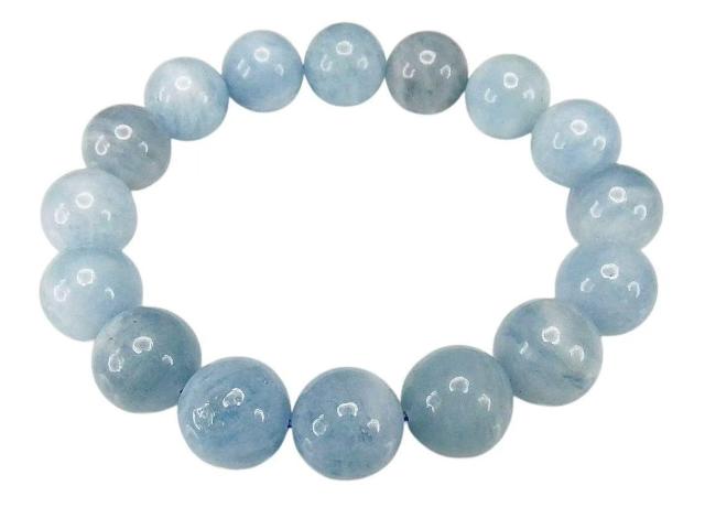 一点物アクアマリン約13mm大玉天然石ブレスレット106-135RYZa < 女性アクセサリー/時計  一点物アクアマリン約13mm大玉天然石ブレスレット106-135RYZa  < 女性アクセサリー/時計の