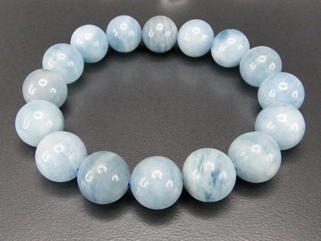 一点物アクアマリン約13mm大玉天然石ブレスレット106-135RYZa < 女性アクセサリー/時計  一点物アクアマリン約13mm大玉天然石ブレスレット106-135RYZa < 女性アクセサリー/時計の