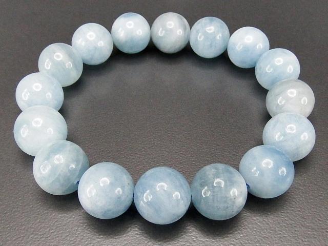 一点物アクアマリン約13mm大玉天然石ブレスレット106-135RYZa < 女性アクセサリー/時計  一点物アクアマリン約13mm大玉天然石ブレスレット106-135RYZa < 女性アクセサリー/時計の