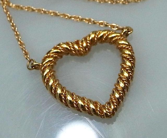 Tiffany �e�B�t�@�j�[ �c�C�X�g�n�[�g�l�b�N���X 14�������g�p�i���S�[���h��6.88g��3761 �� �u�����h�� 