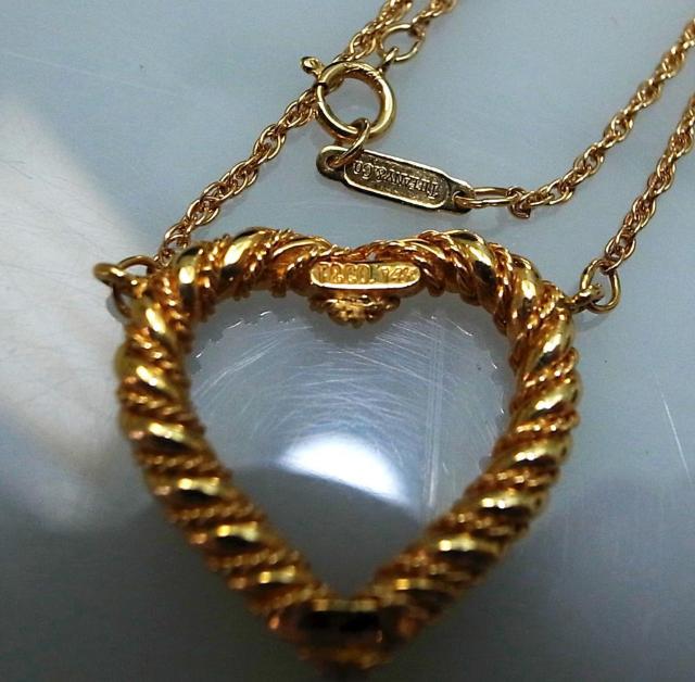 Tiffany �e�B�t�@�j�[ �c�C�X�g�n�[�g�l�b�N���X 14�������g�p�i���S�[���h��6.88g��3761 �� �u�����h�� 