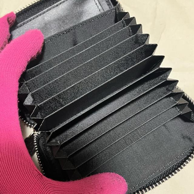 大容量 じゃばら カードケース 小銭入れ ラウンドファスナー レザー ブラック < 女性ファッション 大容量 じゃばら カードケース 小銭入れ ラウンドファスナー レザー ブラック < 女性ファッションの