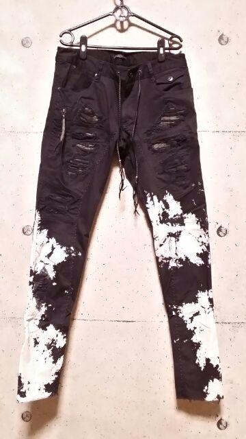 新品KMRIIケムリ SNAKE&GOATLEATHER Splash Crush Skinny Pants 2 < ブランド  新品KMRIIケムリ SNAKE&GOATLEATHER Splash Crush Skinny Pants 2 < ブランドの
