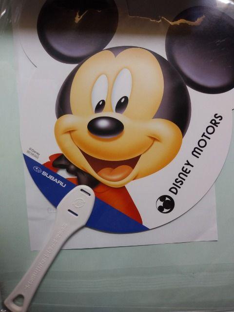 SUBARU スバル オリジナル ミッキー うちわ 非売品 < アニメ/コミック/キャラクター  SUBARU スバル オリジナル ミッキー うちわ 非売品  < アニメ/コミック/キャラクターの