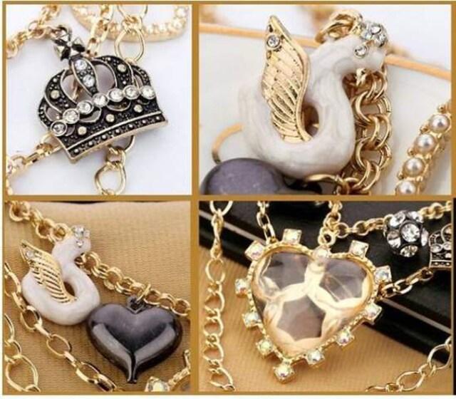 新品ゴスロリ姫系ハート王冠白鳥ネックレスBETSEY JOHNSON < 女性アクセサリー/時計  新品ゴスロリ姫系ハート王冠白鳥ネックレスBETSEY JOHNSON < 女性アクセサリー/時計の