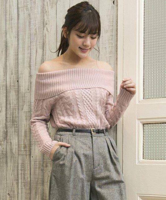 新品☆イング*ケーブルオフショルダーニット < ブランド  新品☆イング*ケーブルオフショルダーニット  < ブランドの