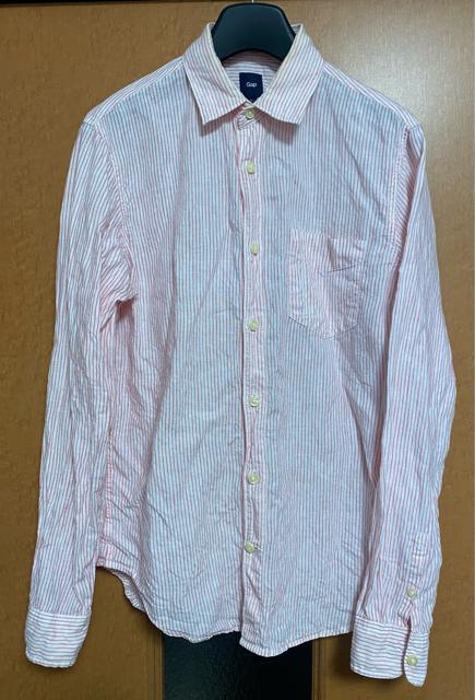 GAP☆麻素材!シワ加工ストライプ長袖シャツ☆ < ブランド  GAP☆麻素材!シワ加工ストライプ長袖シャツ☆  < ブランドの