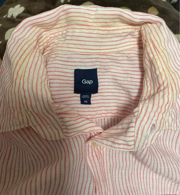 GAP☆麻素材!シワ加工ストライプ長袖シャツ☆ < ブランド  GAP☆麻素材!シワ加工ストライプ長袖シャツ☆ < ブランドの