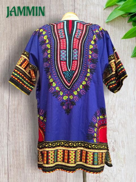 アフリカ民族衣装ダシキ★青★エスニック★ダシキ★ダンス★ブルー★アジアン < 男性ファッション  アフリカ民族衣装ダシキ★青★エスニック★ダシキ★ダンス★ブルー★アジアン < 男性ファッションの