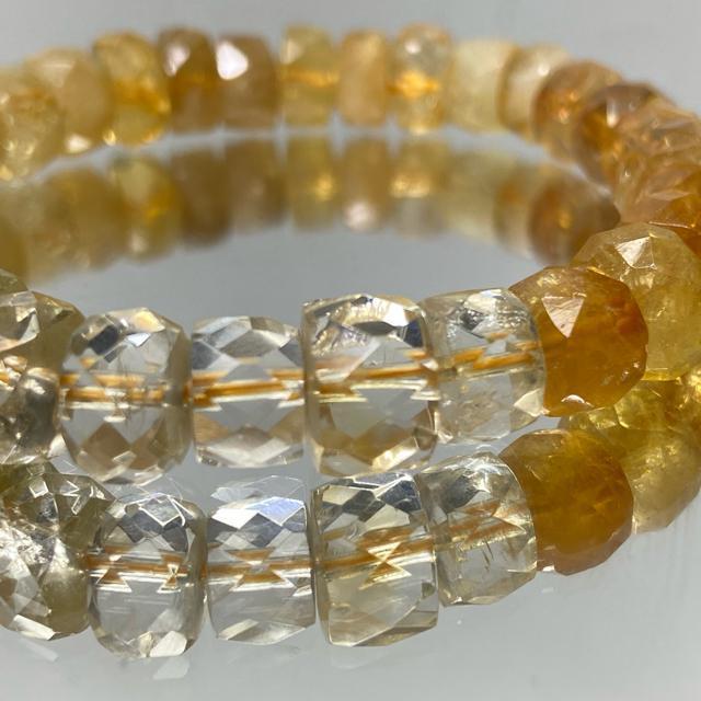 《No.436》ブラジル産 天然石シトリン ボタン多面カット < 女性アクセサリー/時計  《No.436》ブラジル産 天然石シトリン ボタン多面カット < 女性アクセサリー/時計の