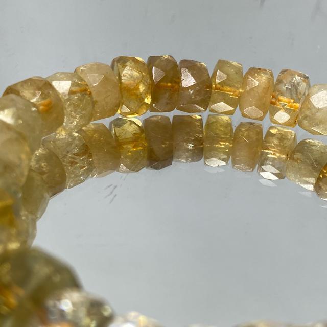 《No.436》ブラジル産 天然石シトリン ボタン多面カット < 女性アクセサリー/時計  《No.436》ブラジル産 天然石シトリン ボタン多面カット < 女性アクセサリー/時計の