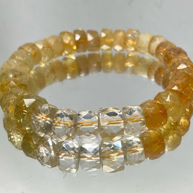 《No.436》ブラジル産 天然石シトリン ボタン多面カット < 女性アクセサリー/時計  《No.436》ブラジル産 天然石シトリン ボタン多面カット < 女性アクセサリー/時計の