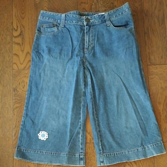 新品 ウエスト76 キュロット デニム < 女性ファッション  新品 ウエスト76 キュロット デニム  < 女性ファッションの