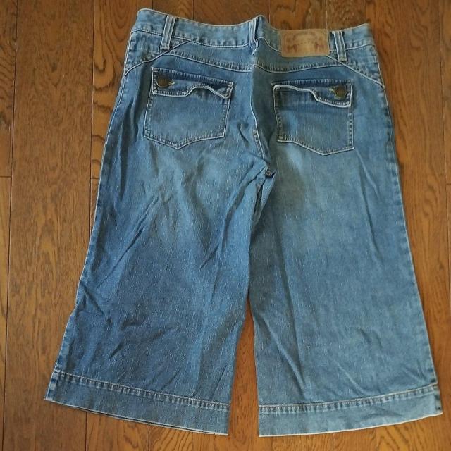 新品 ウエスト76 キュロット デニム < 女性ファッション  新品 ウエスト76 キュロット デニム < 女性ファッションの