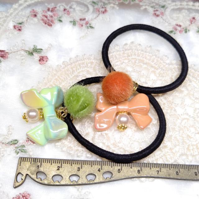 ハンドメイド☆ヘアゴム☆2個セット < 女性ファッション ハンドメイド☆ヘアゴム☆2個セット < 女性ファッションの
