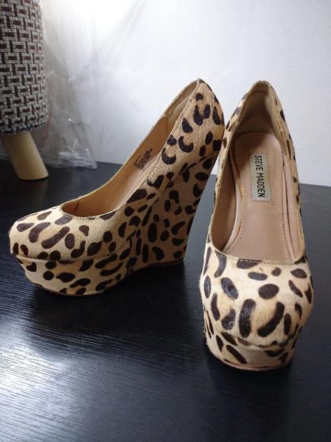 STEVE MADDEN/スティーブマデン ハラコ レオパウエッジサンダル(S) < ブランド  STEVE MADDEN/スティーブマデン ハラコ レオパウエッジサンダル(S)  < ブランドの