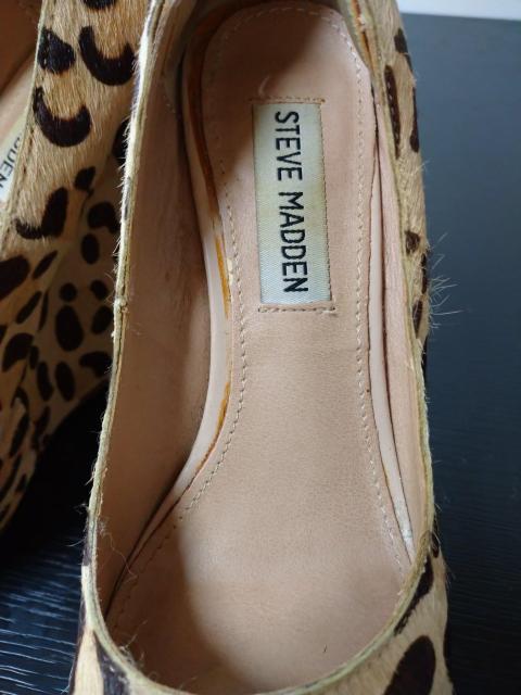 STEVE MADDEN/スティーブマデン ハラコ レオパウエッジサンダル(S) < ブランド  STEVE MADDEN/スティーブマデン ハラコ レオパウエッジサンダル(S) < ブランドの