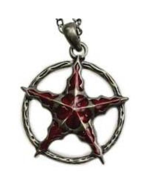 AzureGreen: Crimson Pentagram pendant   jANZT[/v 