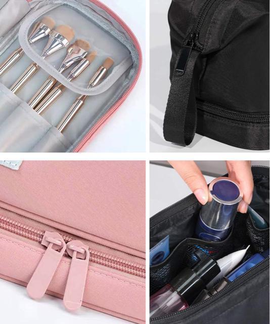 送料無料 新品 自立 化粧ポーチ 二段コスメポーチ 韓国 < 女性ファッション  送料無料 新品 自立 化粧ポーチ 二段コスメポーチ 韓国 < 女性ファッションの