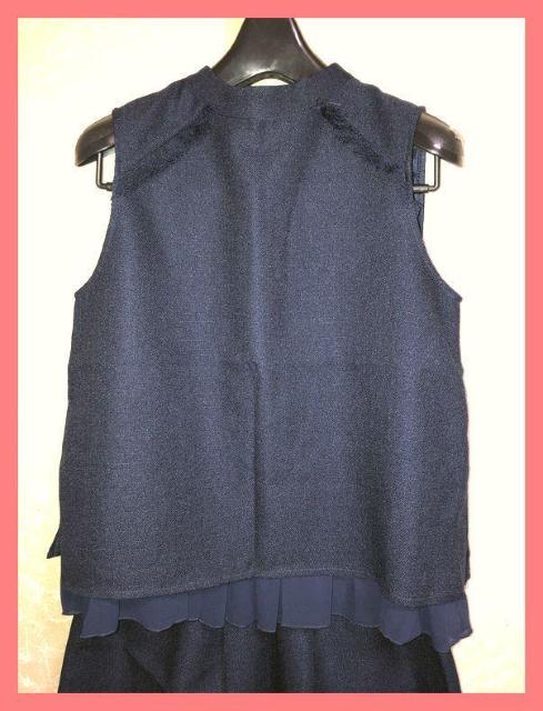 ☆新品☆フリンジフリルノースリーブ&ショートパンツセットアップ紺L☆ < 女性ファッション  ☆新品☆フリンジフリルノースリーブ&ショートパンツセットアップ紺L☆ < 女性ファッションの