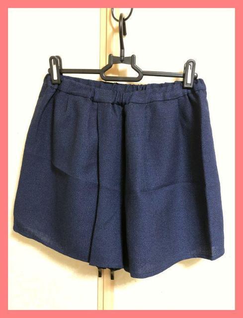 ☆新品☆フリンジフリルノースリーブ&ショートパンツセットアップ紺L☆ < 女性ファッション  ☆新品☆フリンジフリルノースリーブ&ショートパンツセットアップ紺L☆ < 女性ファッションの