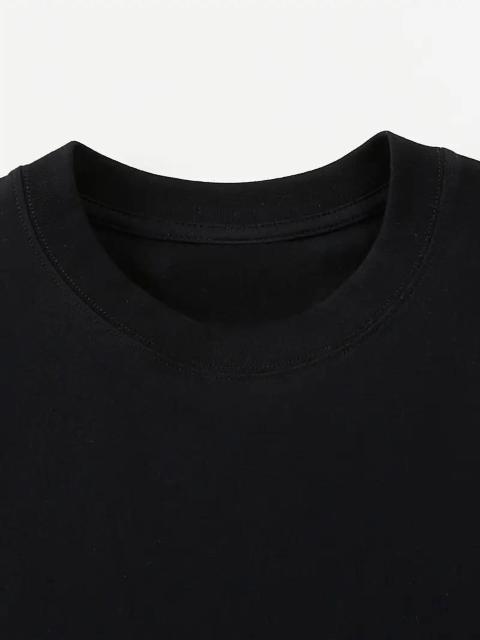 爆ヤス価格1190円★コットン宇宙探査キャラクタープリントルーズ半袖Tシャツ 日本サイズL ブラック < 男性ファッション  爆ヤス価格1190円★コットン宇宙探査キャラクタープリントルーズ半袖Tシャツ 日本サイズL ブラック < 男性ファッションの