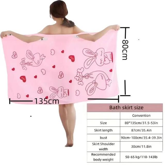 爆ヤス価格890円★女性用プリントバスローブタオル - 柔らかく吸収性有り 遊び心あふれるハート&ボウデザイン ピンク フリー < 女性ファッション 爆ヤス価格890円★女性用プリントバスローブタオル - 柔らかく吸収性有り 遊び心あふれるハート&ボウデザイン ピンク フリー < 女性ファッションの