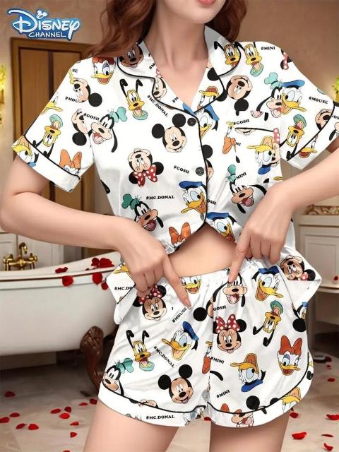 爆ヤス価格1390円★ディズニー   夏用パジャマセット 半袖 ショートパンツ 2点セットUSAサイズS(日本サイズL相当) < 女性ファッション  爆ヤス価格1390円★ディズニー   夏用パジャマセット 半袖 ショートパンツ 2点セットUSAサイズS(日本サイズL相当) < 女性ファッションの