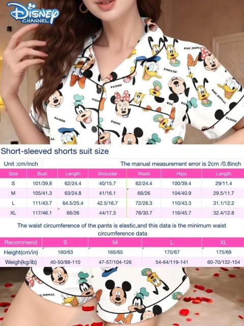 爆ヤス価格1390円★ディズニー   夏用パジャマセット 半袖 ショートパンツ 2点セットUSAサイズS(日本サイズL相当) < 女性ファッション  爆ヤス価格1390円★ディズニー   夏用パジャマセット 半袖 ショートパンツ 2点セットUSAサイズS(日本サイズL相当) < 女性ファッションの