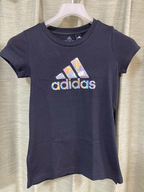 adidas アディダス ブラック Tシャツ 女児140 未使用品 < ブランド  adidas アディダス ブラック Tシャツ 女児140 未使用品  < ブランドの