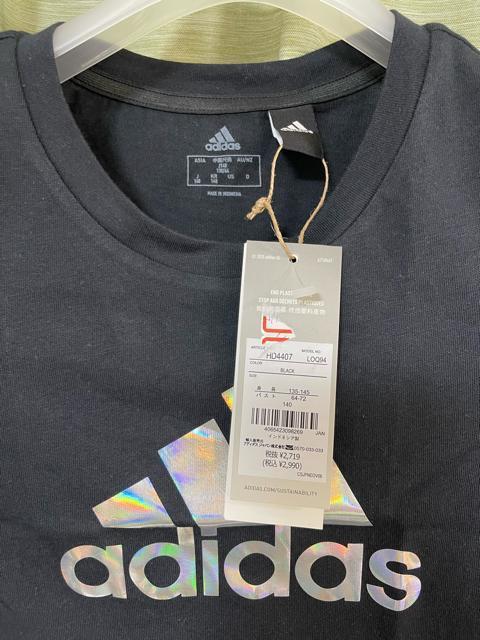 adidas アディダス ブラック Tシャツ 女児140 未使用品 < ブランド  adidas アディダス ブラック Tシャツ 女児140 未使用品 < ブランドの