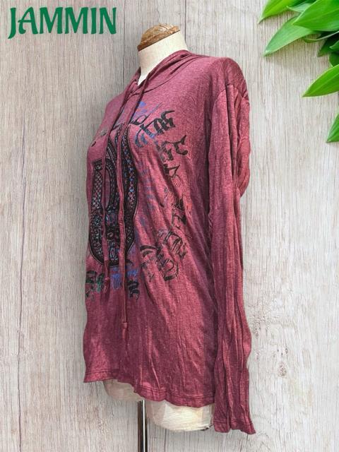 仏陀の手ロンT フード付き アジアン エスニック ヒッピー 個性派 < 女性ファッション 仏陀の手ロンT フード付き アジアン エスニック ヒッピー 個性派 < 女性ファッションの