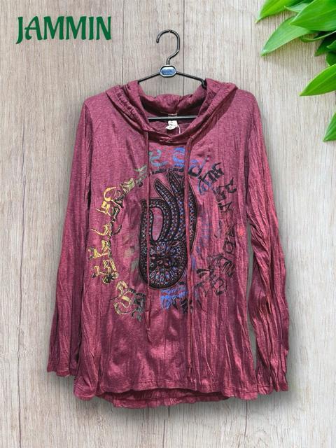 仏陀の手ロンT フード付き アジアン エスニック ヒッピー 個性派 < 女性ファッション 仏陀の手ロンT フード付き アジアン エスニック ヒッピー 個性派 < 女性ファッションの