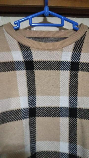 RAGEBLUE ユニセックスチェックニットプルオーバー ピンクベージュ Sサイズ レディース長袖ニット メンズ長袖セーター < 女性ファッション RAGEBLUE ユニセックスチェックニットプルオーバー ピンクベージュ Sサイズ レディース長袖ニット メンズ長袖セーター < 女性ファッションの