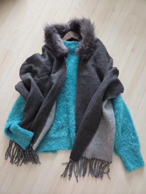 Stole���G�R�t�@�[�t���̃��o�[�V�u���X�g�[���}�t���[  �� �����t�@�b�V������ 