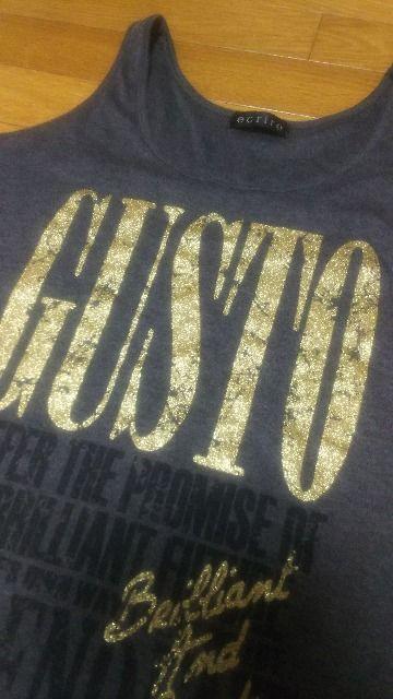 古着★金ラメロゴタンク★4L < 女性ファッション 古着★金ラメロゴタンク★4L < 女性ファッションの