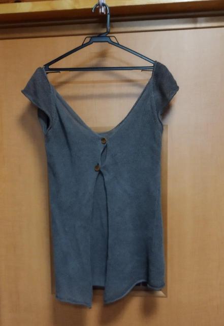 着方5通り 着方自由自在 ダークグレー 麻 綿 ニットベスト ジレ ベスト 中古 < 女性ファッション  着方5通り 着方自由自在 ダークグレー 麻 綿 ニットベスト ジレ ベスト 中古 < 女性ファッションの