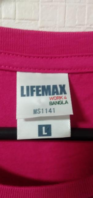 無地のトロピカルピンク色Lサイズ半袖テーシャツ1枚 < 男性ファッション  無地のトロピカルピンク色Lサイズ半袖テーシャツ1枚 < 男性ファッションの