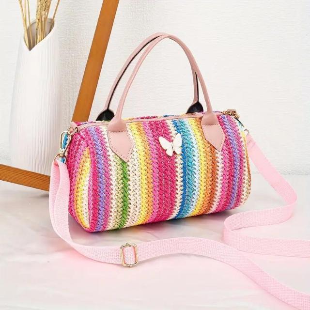 爆ヤス価格価格1490円★幾何学模様 レディース ショルダー メッセンジャーバッグ ミックスカラー PVC ジッパー付きピンク < 女性ファッション 爆ヤス価格価格1490円★幾何学模様 レディース ショルダー メッセンジャーバッグ ミックスカラー PVC ジッパー付きピンク < 女性ファッションの